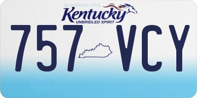 KY license plate 757VCY