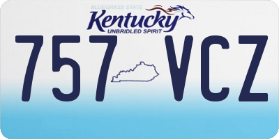 KY license plate 757VCZ