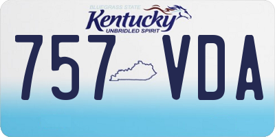 KY license plate 757VDA