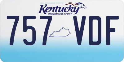 KY license plate 757VDF