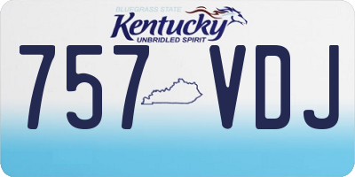 KY license plate 757VDJ