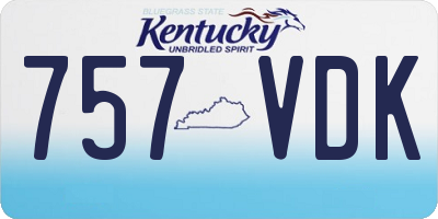 KY license plate 757VDK