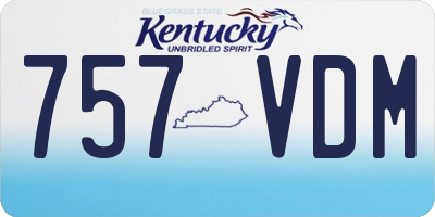 KY license plate 757VDM