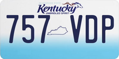 KY license plate 757VDP