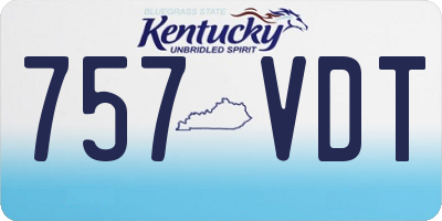 KY license plate 757VDT