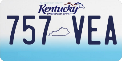 KY license plate 757VEA