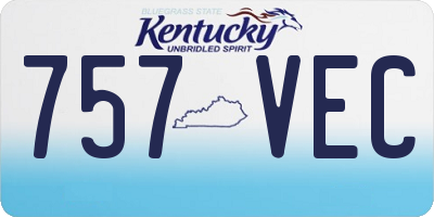 KY license plate 757VEC