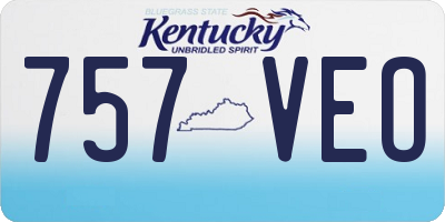 KY license plate 757VEO