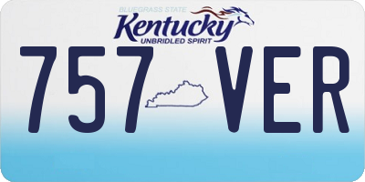 KY license plate 757VER