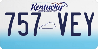 KY license plate 757VEY