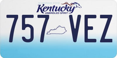 KY license plate 757VEZ