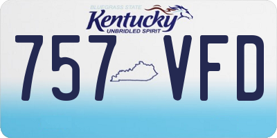 KY license plate 757VFD