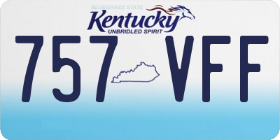 KY license plate 757VFF
