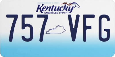 KY license plate 757VFG