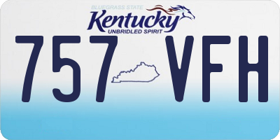 KY license plate 757VFH