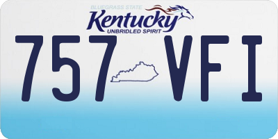 KY license plate 757VFI