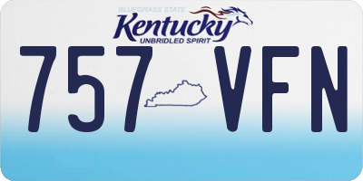 KY license plate 757VFN