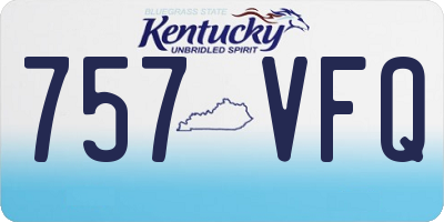 KY license plate 757VFQ