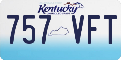 KY license plate 757VFT