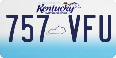 KY license plate 757VFU