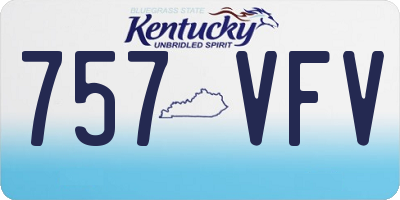 KY license plate 757VFV