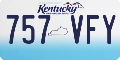 KY license plate 757VFY