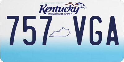 KY license plate 757VGA