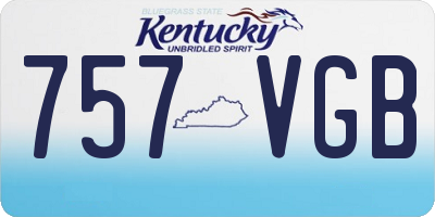 KY license plate 757VGB