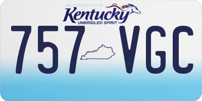 KY license plate 757VGC