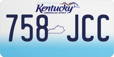 KY license plate 758JCC