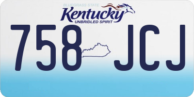 KY license plate 758JCJ