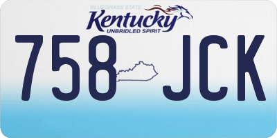 KY license plate 758JCK