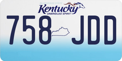 KY license plate 758JDD