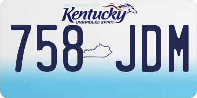 KY license plate 758JDM