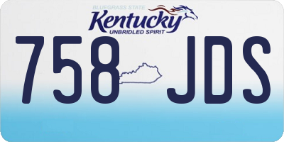 KY license plate 758JDS