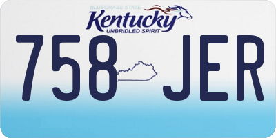 KY license plate 758JER