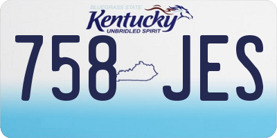 KY license plate 758JES