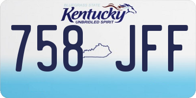 KY license plate 758JFF