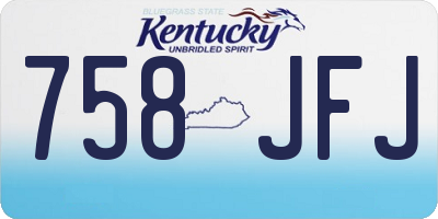 KY license plate 758JFJ