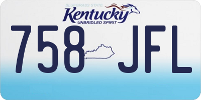 KY license plate 758JFL