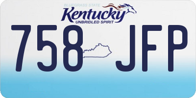 KY license plate 758JFP