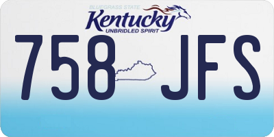 KY license plate 758JFS