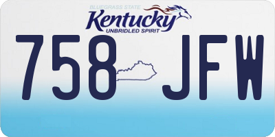 KY license plate 758JFW