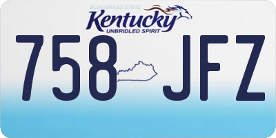 KY license plate 758JFZ