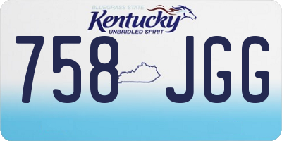 KY license plate 758JGG