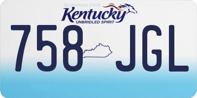 KY license plate 758JGL