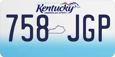 KY license plate 758JGP