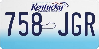 KY license plate 758JGR