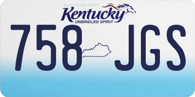 KY license plate 758JGS