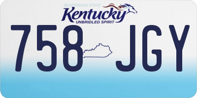 KY license plate 758JGY